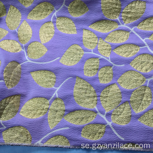 Purple Strecth Jacquard Brocade för klänning